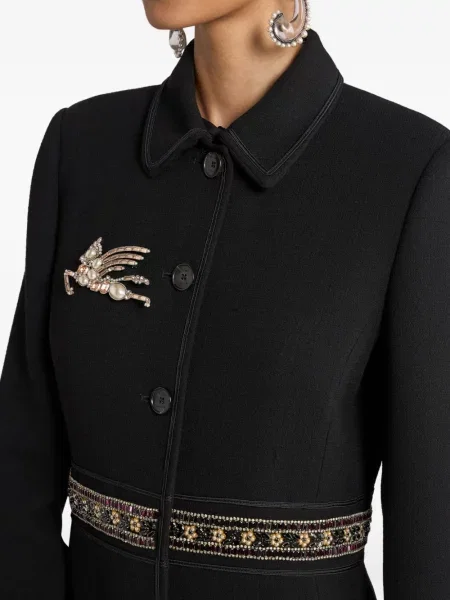 Palton Etro de lână negru