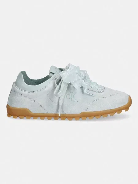 Calvin Klein LOW PROFILE RUN MG SUE DB LACES tenisky dámske kožené modrá