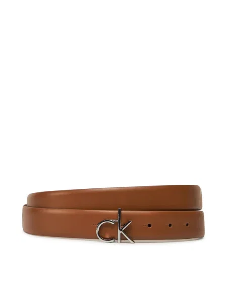 Calvin Klein de Damă Ck Buckle Belt maro