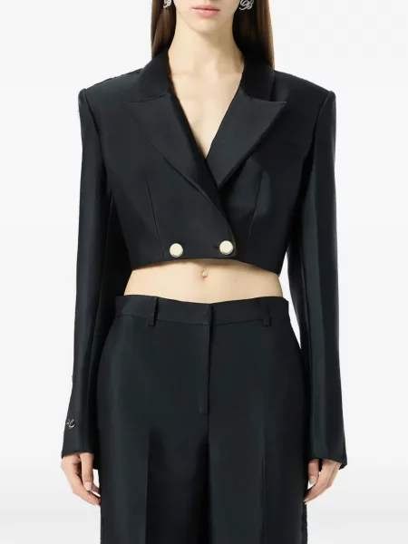 Geacă Blumarine din dantelă negru
