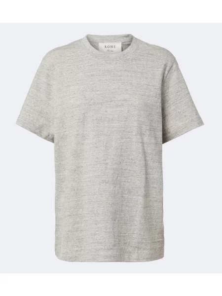 Tricou Róhe din jerseu gri