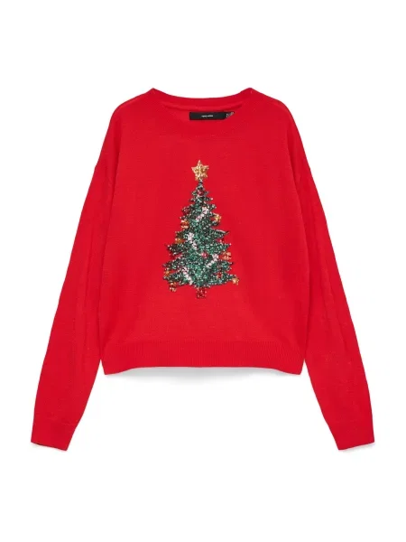 VERO MODA Pulover auriu / verde / roz roșu