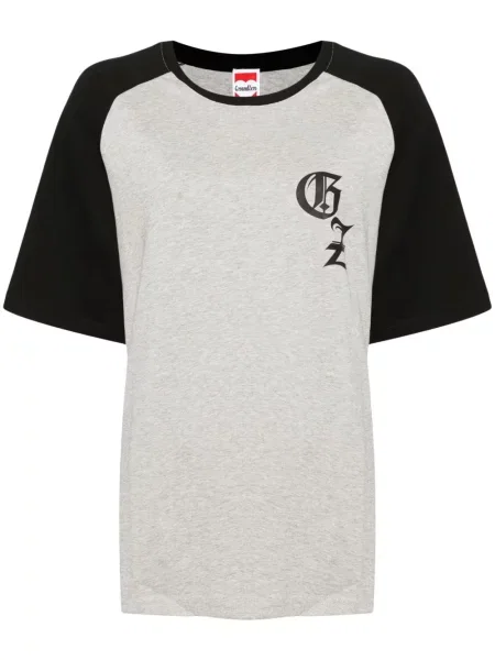 Тениска Ground Zero с принт сиво