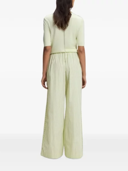 Pantaloni palazzo Boss cu dungi galben