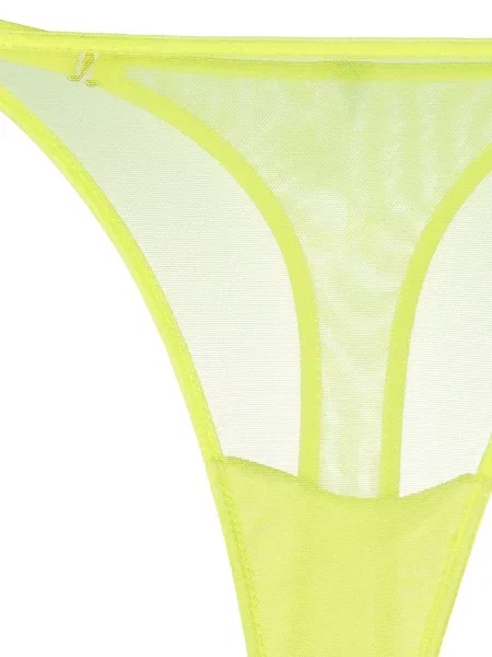Průsvitné kalhotky string Maison Close s nízkým pasem žluté
