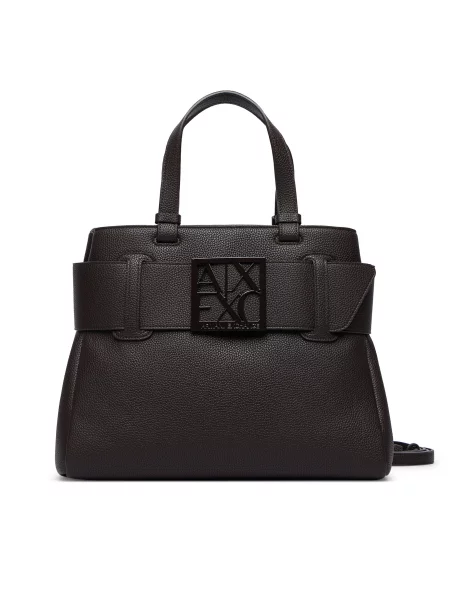 Τσάντα Armani Exchange Σκούρο καφέ