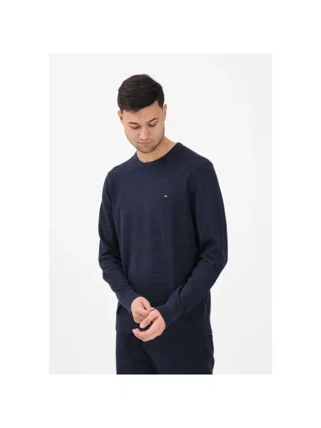 Dzianinowy sweter Tommy Hilfiger niebieski