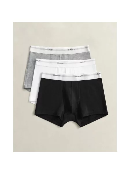 Bokserki Gant Core Trunk czarne szare 3 sztuki S białe