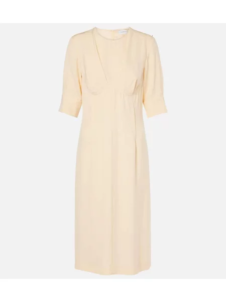 Rochie midi Sportmax până la genunchi de costum alb