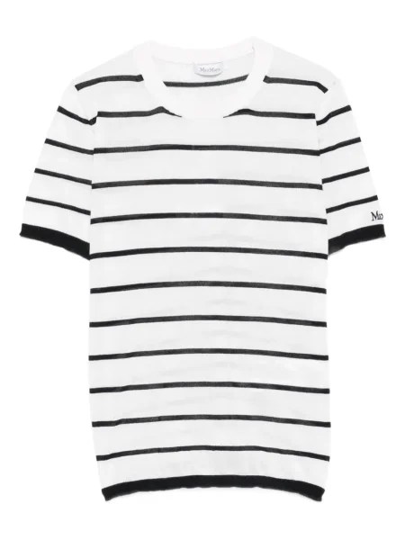 Tricou Max Mara cu dungi alb