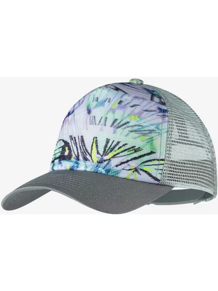 Czapka dziecięca Buff Trucker w kolorze szaro-liliowo-niebieskim szara