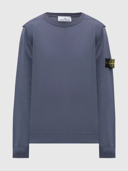 Джемпер з патчем Stone Island синій