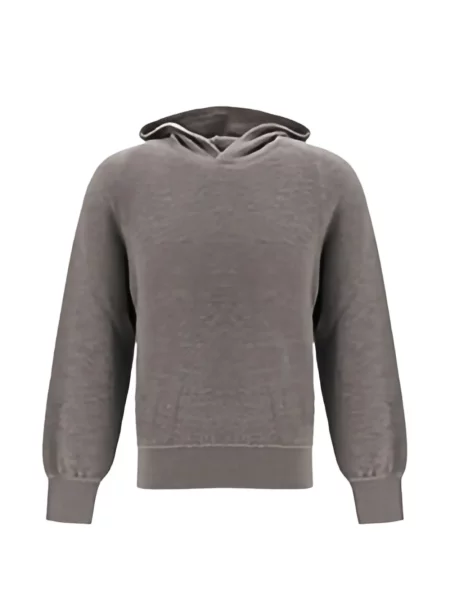 Hanorac cu glugă Piacenza Cashmere de lână gri
