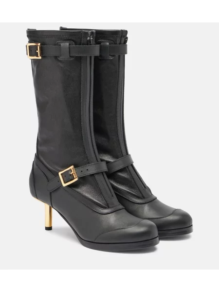 Botine Sacai din piele negru