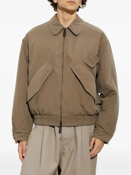 Gulerat izolat geacă bomber Giorgio Armani maro