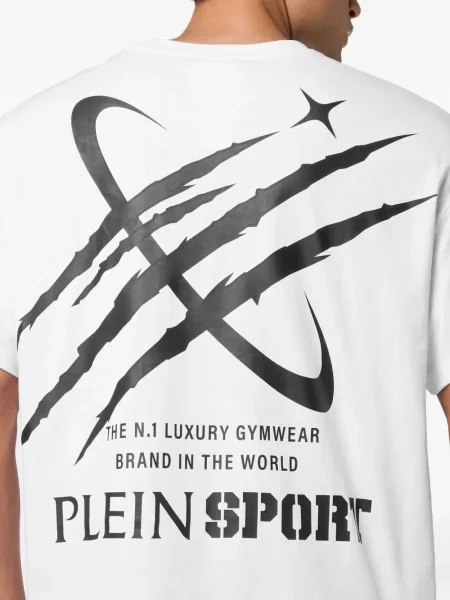 Tricou Plein Sport cu imagine alb