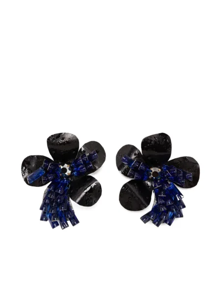 Cercei Biyan cu model floral negru