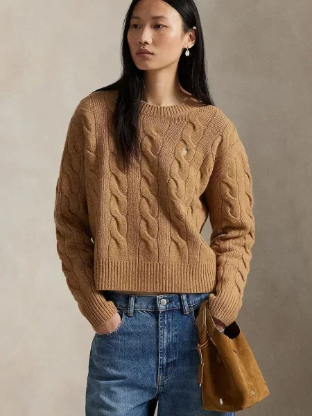 Polo Ralph Lauren pulover de lână bej
