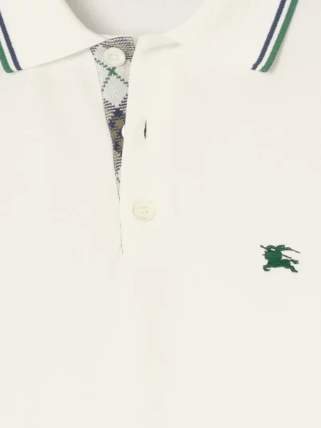 Tricou polo Burberry tenis alb