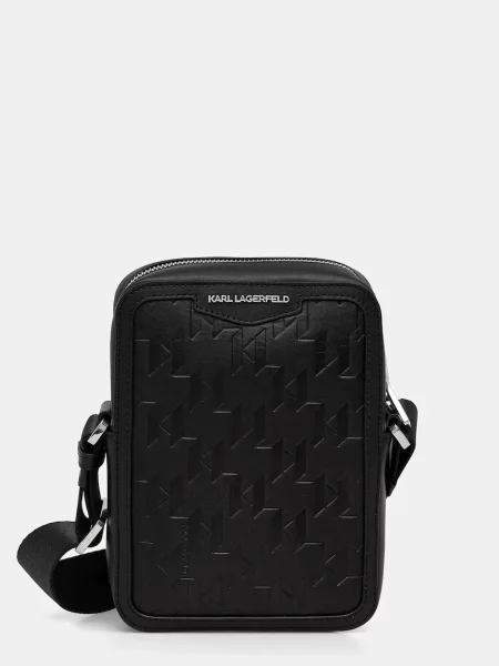 Geantă crossbody Karl Lagerfeld din piele negru