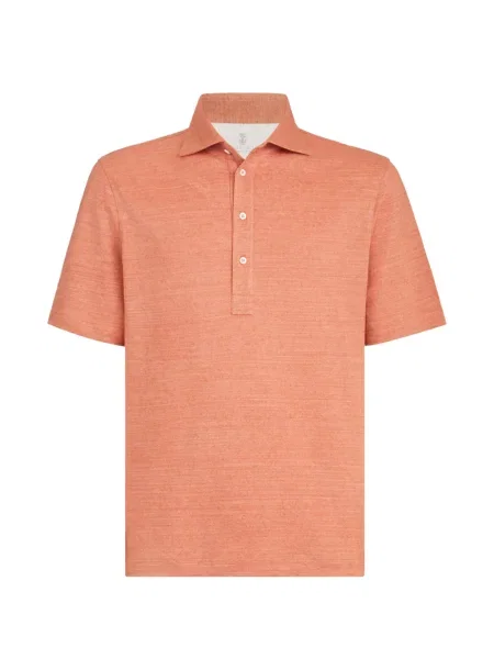 Gulerat polo Brunello Cucinelli de in portocaliu