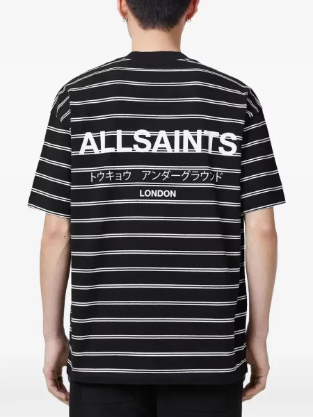 Ριγέ μπλούζα Allsaints με σχέδιο μαύρο