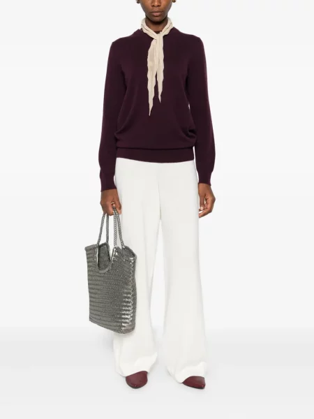 Pantaloni Fabiana Filippi de lână alb