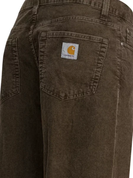 Παντελόνι Carhartt Wip κοτλέ καφέ