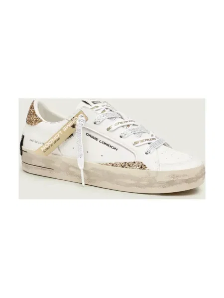 Crime London sneakers din piele DELUXE alb