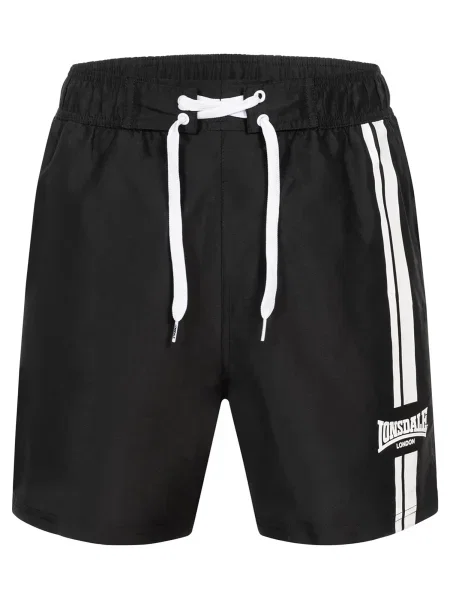 LONSDALE Șorturi de baie Knockan negru alb