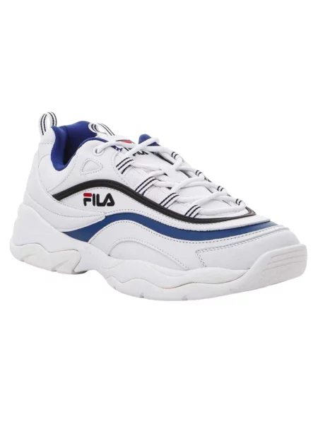 Skórzane Buty Sportowe Ray O Niskim Kroju białe