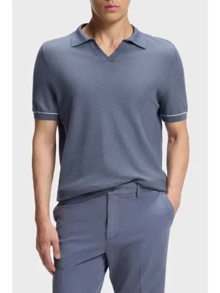 Поло Boss голубое