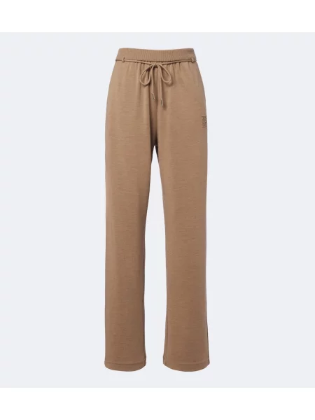 Pantaloni Max Mara de lână bej