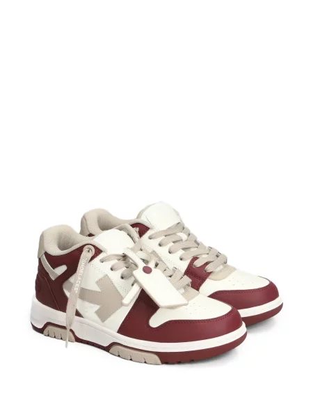 Sneakerși Off-white cu autograf alb