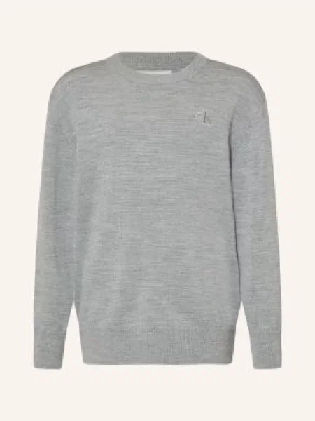 Calvin Klein Svetry Z Merino Vlny šedá