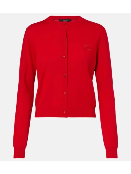 Cardigan Gucci de lână roșu