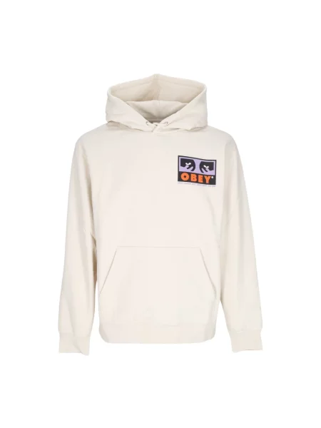 Bluza z kapturem Obey z kapturem beżowa