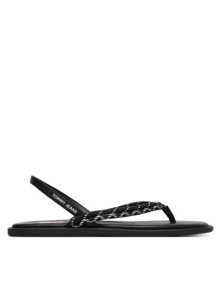 Tommy Jeans Sandale Tjw Casual Rope Sandal negru