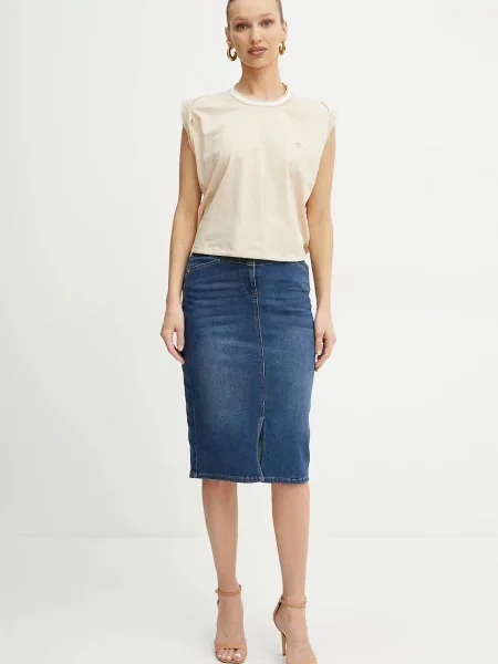Джинсова спідниця Morgan JAPA mini олівець JAPA синій
