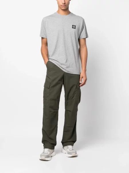 Krátké tričko Stone Island s kamínky šedé