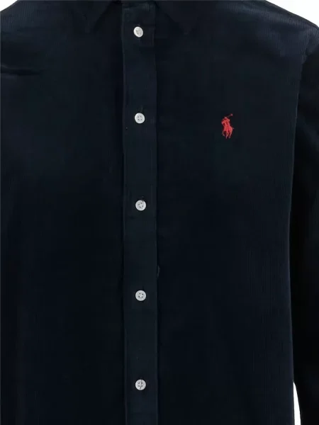 Cămașă Polo Ralph Lauren cu model herringbone de catifea cord maro
