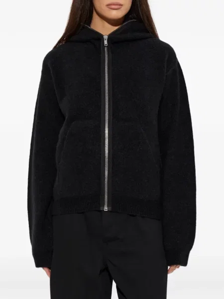 Cardigan Rick Owens cu glugă negru