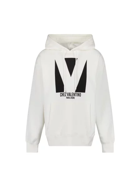 Lniana bluza Valentino Garavani z nadrukiem biała