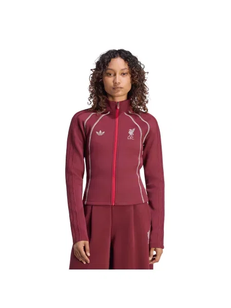 ADIDAS PERFORMANCE Tréningová bunda LFC SPACER burgundská / šedobiela