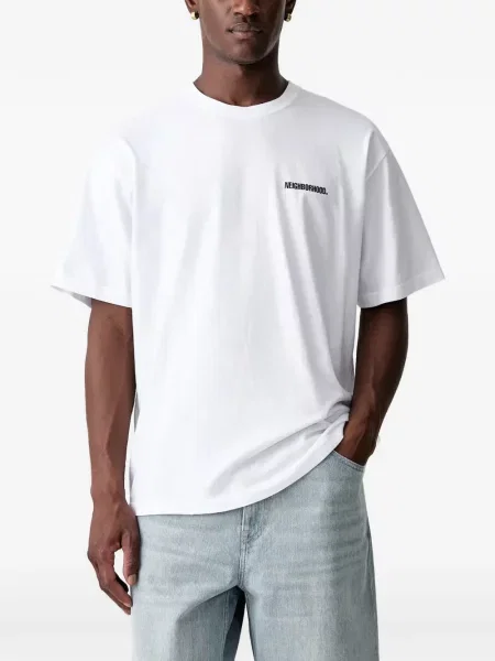 Tricou Neighborhood cu imagine alb