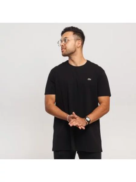 Tričko s krátkým rukávem LACOSTE Base T-shirt černé