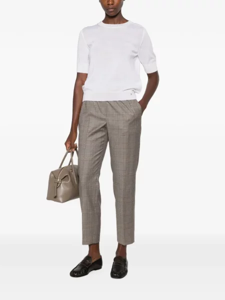 Scurt tricou Herno tricotate alb