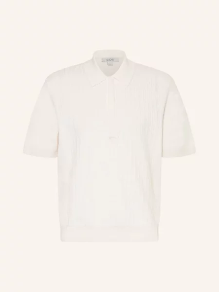 Cos Sweter Polo weiss biała