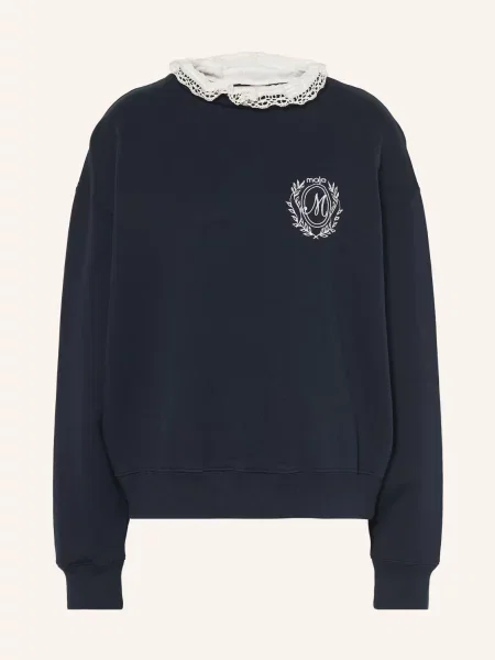 Maje Bluza Z Odpinanym Kołnierzem blau biała