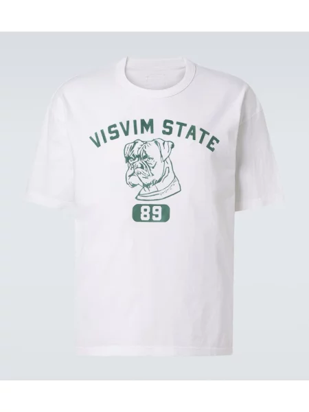 Tricou Visvim cu imagine din jerseu alb